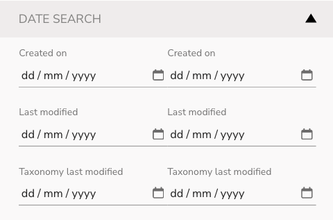 Date search filter