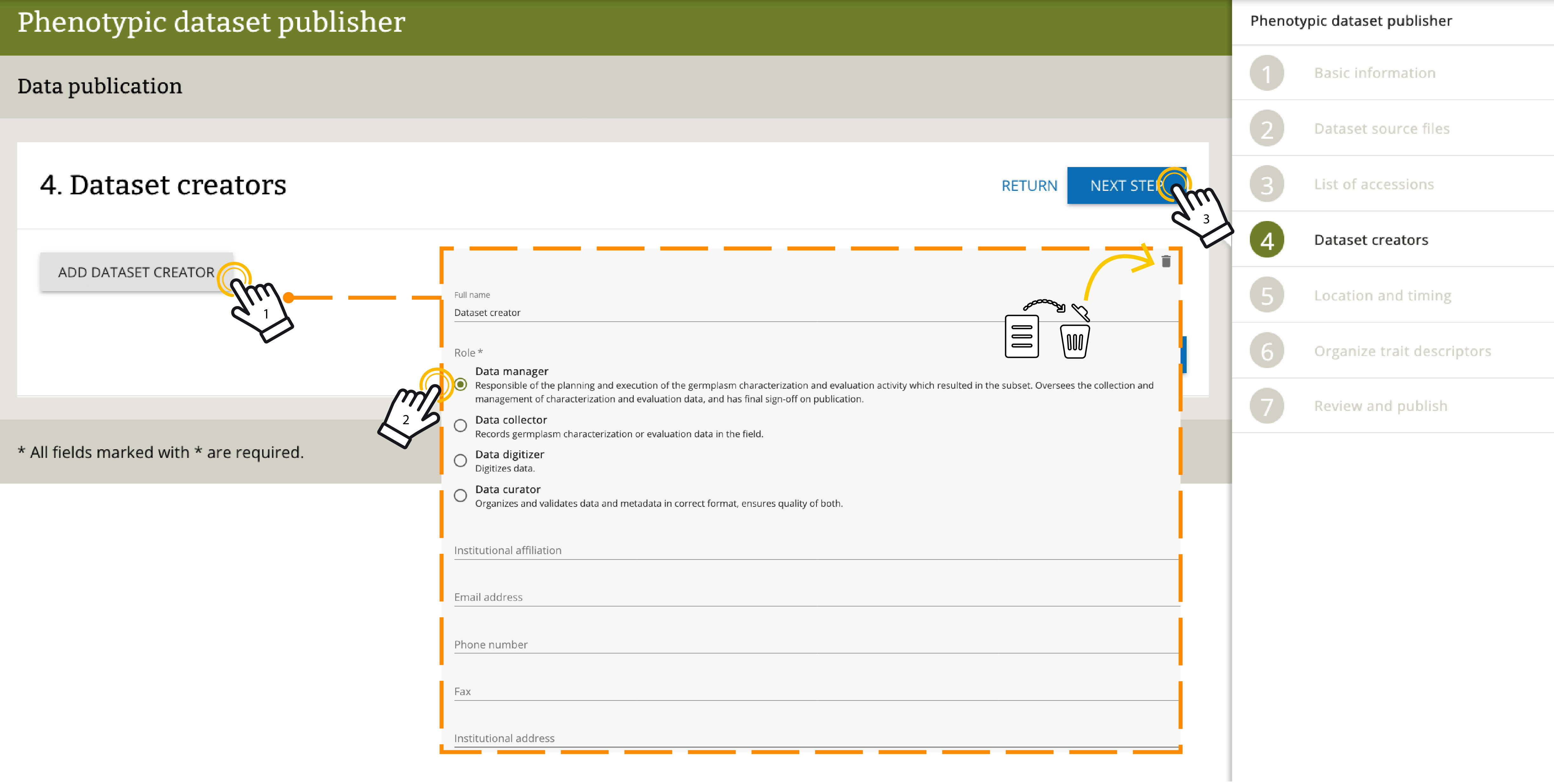 Add dataset creators